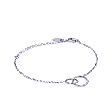 Delicate silver chain bracelet with linked infinity loops – a lightweight piece for everyday grace and meaning.