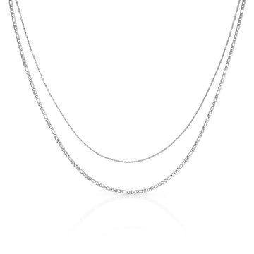 Double-layer silver necklace – fluid and gentle, made for daily flow.